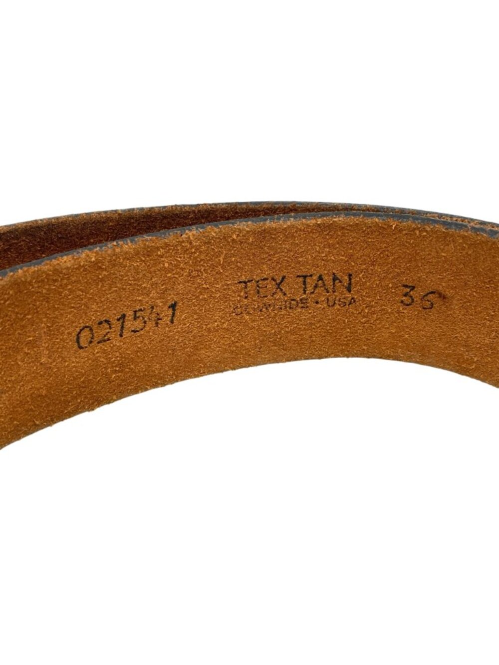 Vintage Tex Tan Belt Cowhide Leather Black Floral Tooling Texas Marked! 36-32" - Picture 7 of 7